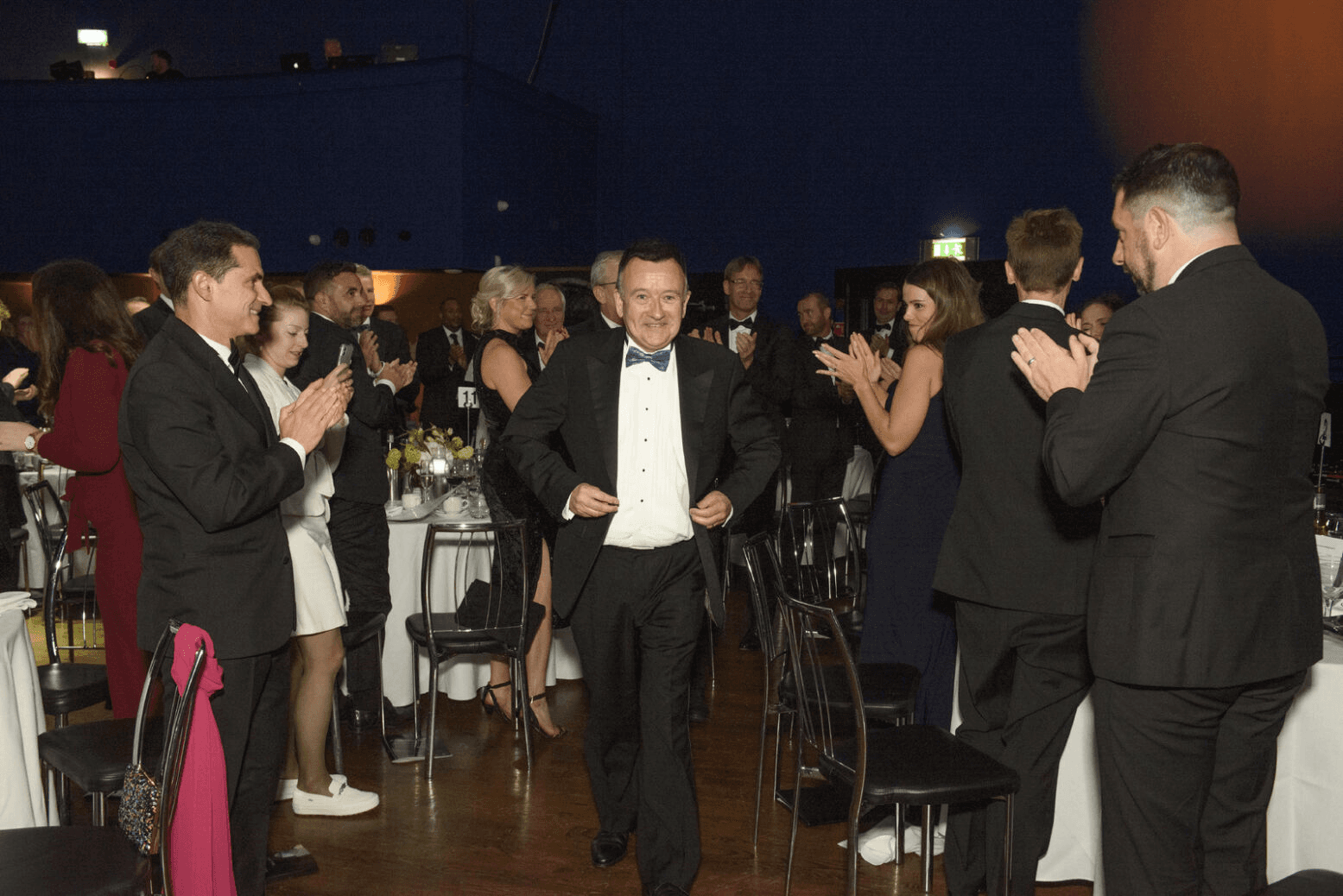 Colm Lyon, celebrated after receiving the Outstanding Achievement Award