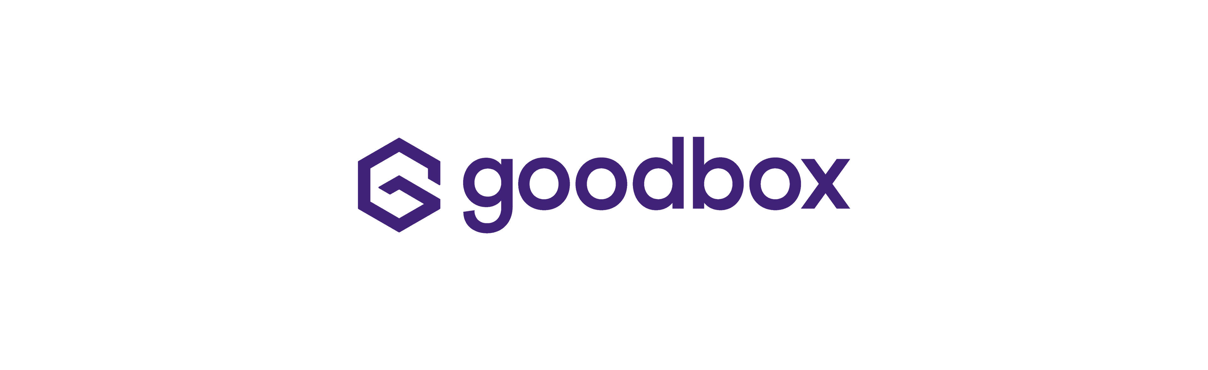 Logo of Goodbox, dark lettering on white background